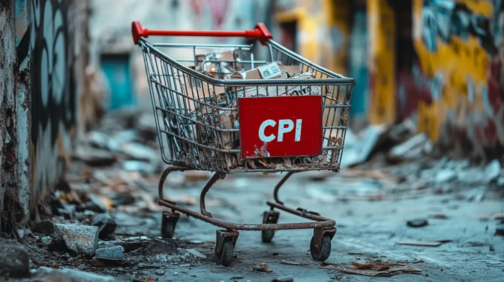  Una imagen de un carrito de compras con etiquetas de precios altos, representando el aumento en el costo de vida.